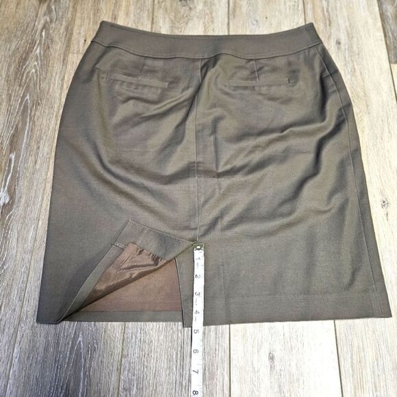 Halogen Taupe Classic Pencil Skirt Grey Women's 10 Office Siren Academia - Picture 6 of 7
